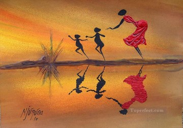 アフリカ人 Painting - 誕生日ドラマ アフリカ系